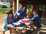 Last BUNS for 2016 at Chisholm Street Reserve - The Jones Family sign up for the 45 minute scatter with organiser Rod Gray