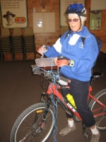 Dale brings cake to AGM by MTB